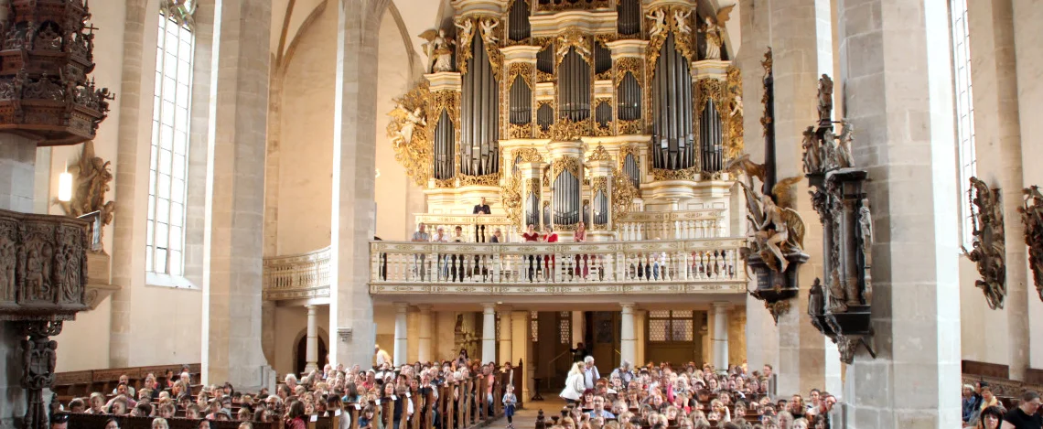 Der Festgottesdienst fand im Dom zu Merseburg statt.
