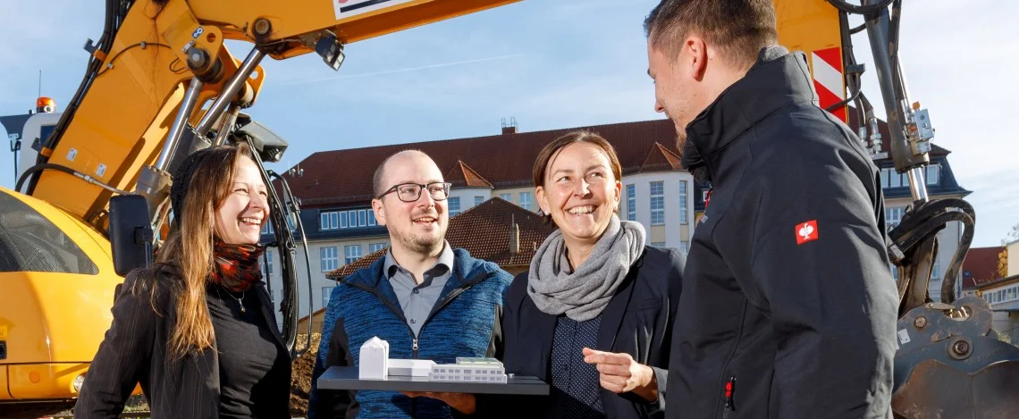Baustart für den Schulkomplex Evangelische Gemeinschaftsschule Erfurt