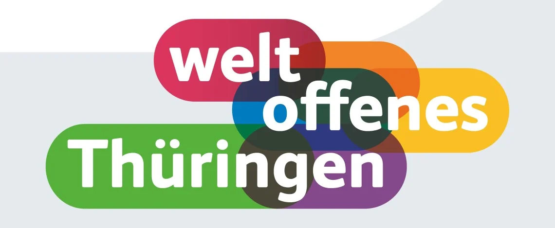 Werbebanner der Initiative "Weltoffenes Thüringen"